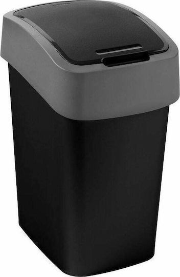 Curver Κάδος Flip Bin Απορριμμάτων Πλαστικός Μαύρος 10lt