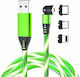 Redled Magnetic USB to Lightning / Type-C / micro USB 1m Cable Green (27920)