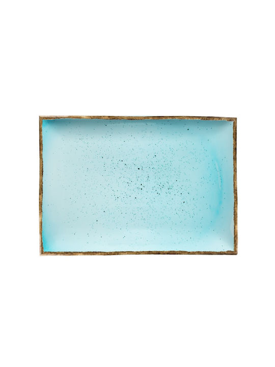 Lukanda 360 Serving Platter Rectangular made of Porcelain Blue 36x24cm
