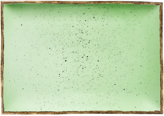 Lukanda 360 Serving Platter Rectangular made of Porcelain Green 36x24cm