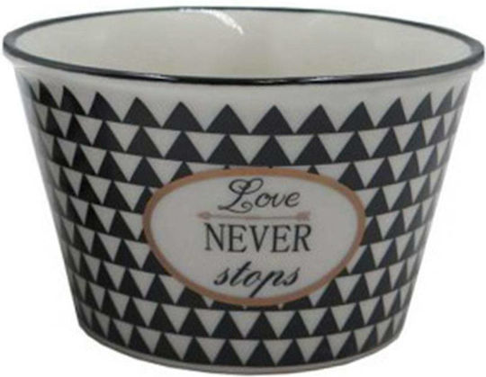 Marva Serving Bowl Round Ceramic Black with Diameter 13.5cm