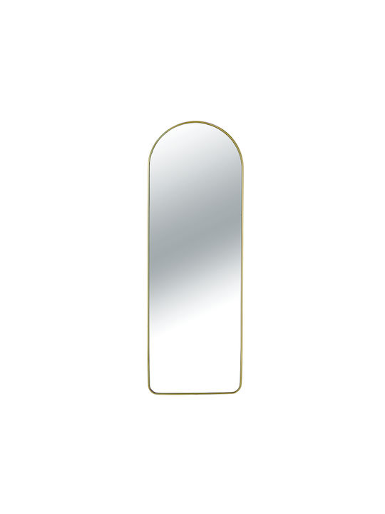 Zaros Καθρέπτης Τοίχου "Αψίδα" Ολόσωμος με Χρυσό Μεταλλικό Πλαίσιο Mήκους 51cm