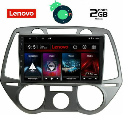 Lenovo Car Audio System for Audi A7 Hyundai i20 2008-2012 with A/C (Bluetooth/USB/AUX/WiFi/GPS/Apple-Carplay/CD) with Touch Screen 9" DIQ_LVB_4228AC