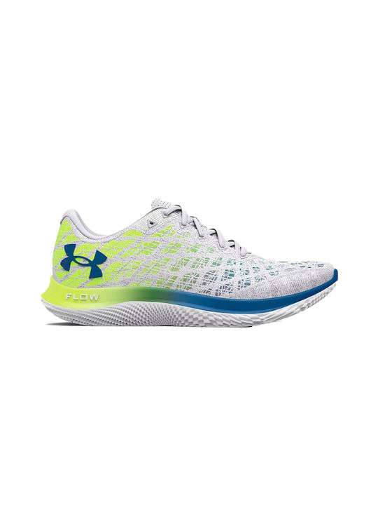 Flow Velociti Wind 2 Sport Shoes Running White / High Vis Yellow / Cruise Blue