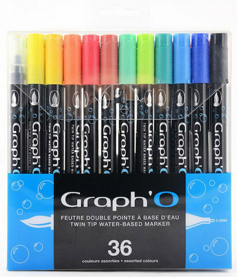 Graph' it Graph' O Μαρκαδόροι Σχεδίου Σετ 36 χρώματα