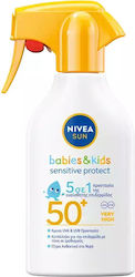 Nivea Αδιάβροχο Βρεφικό Αντηλιακό Spray Babies & Kids Sensitive Protective για Πρόσωπο & Σώμα SPF50+ 270ml