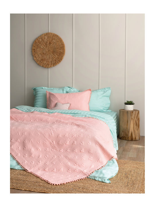 Palamaiki Morgan Tagesdecke Einzelbett Mikrofaser Pink 160x240cm