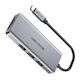 WK WP-U136 USB-C Stație de andocare cu HDMI 4K PD Argintiu