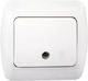 Elbi Tuna Recessed Wall Switch Lighting One-Way with Frame White