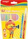 Keyroad Fiber Marker Waschbare Zeichenmarker 2mm Dünne Set 12Stück