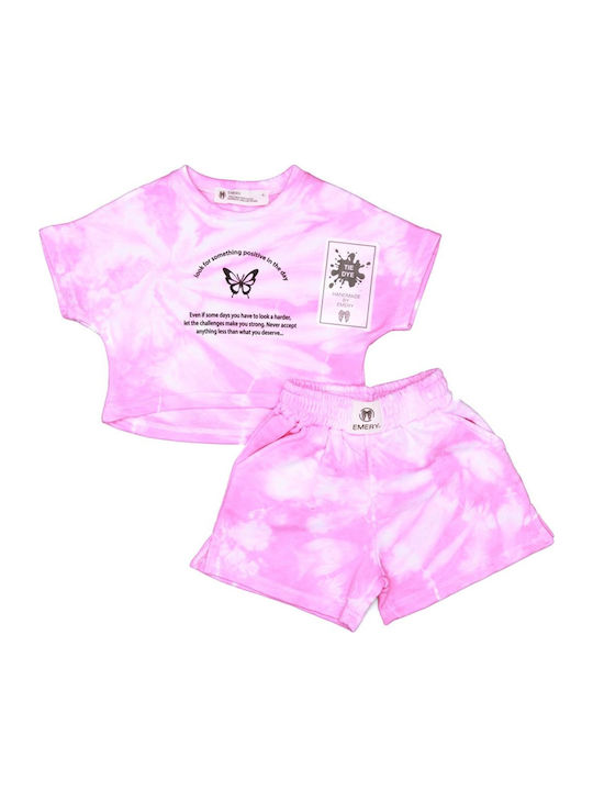 Kinder-Set mit Shorts Sommer 2Stück Rosa