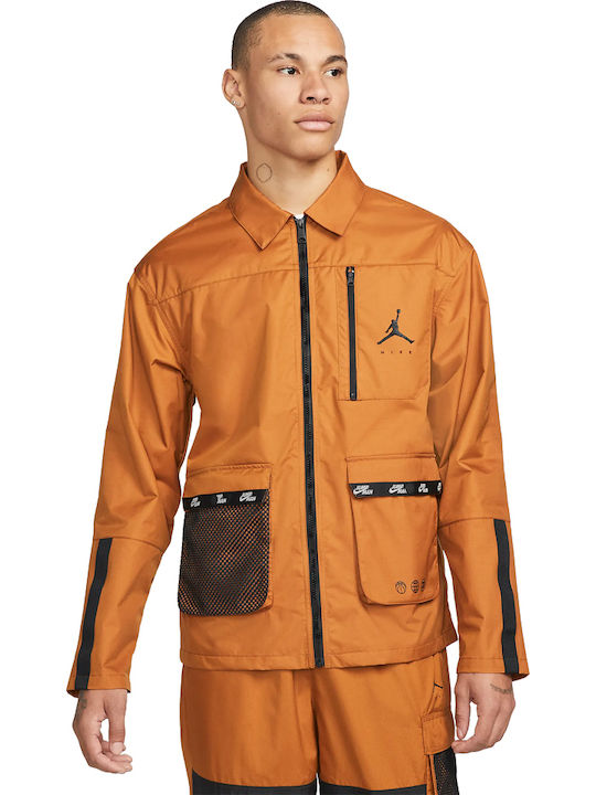 Jumpman Statement Χειμωνιάτικο Μπουφάν Αντιανεμικό Πορτοκαλί
