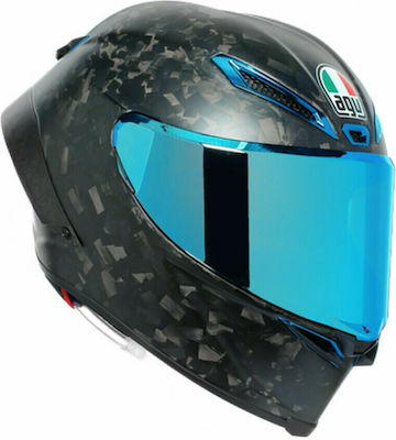 AGV Pista GP RR Futuro Full Face Helmet with Pinlock DOT 1450gr Forgiato/Elettro Iridium 6031D9MY008