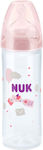 Nuk Plastic Bottle New Classic Anti-Colic with Silicone Nipple for 6-18 months Pink Love 250ml 1pcs 10.741.625