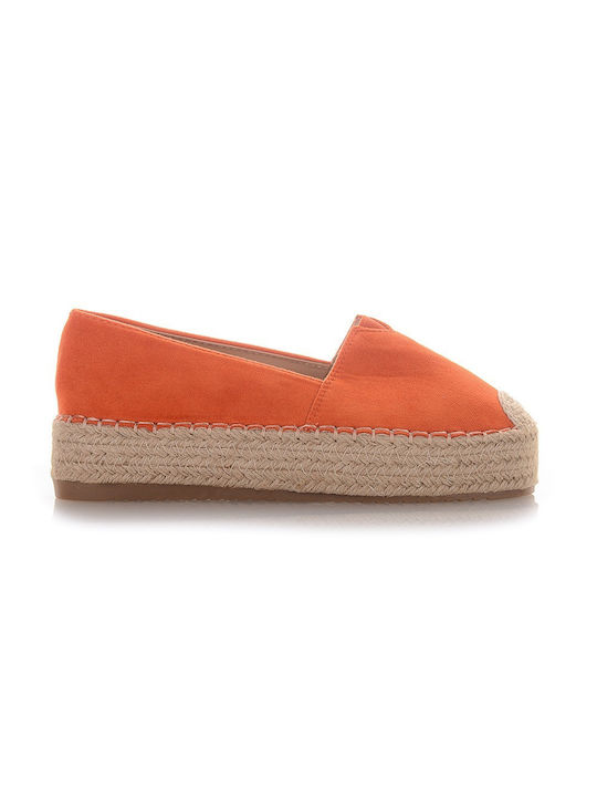 Famous Shoes Γυναικείες Εσπαντρίγιες σε Πορτοκαλί Χρώμα