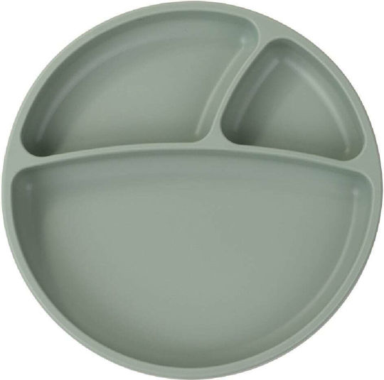 Minikoioi Baby Food Plate Portions made of Silicone Green