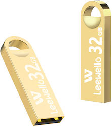 Leewello 32GB USB 3.0 Stick Gold