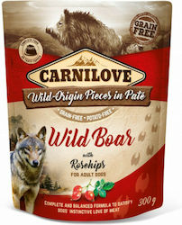 Carnilove Grain Free Wet Dog Food Pouch with Wild Boar 1 x 300gr A28-