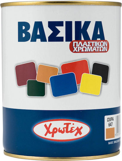 Χρωτέχ Βασικό Πλαστικό Χρώμα Ακρυλικό για Εξωτερική Χρήση 651 200ml