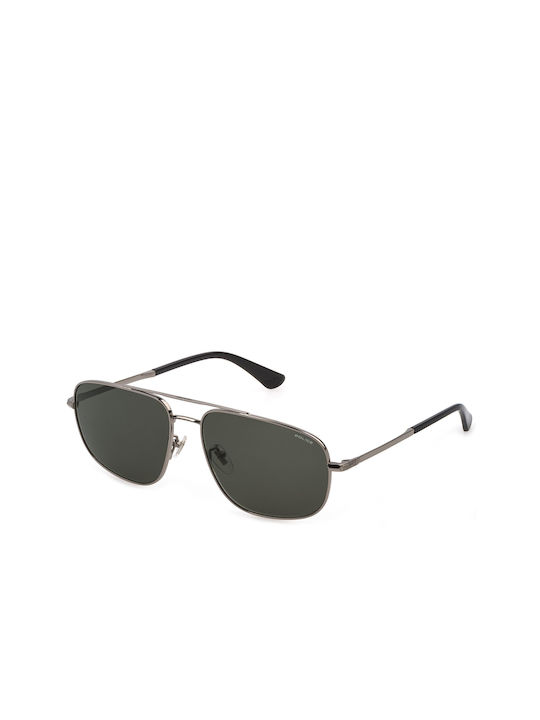 Police Men's Sunglasses with Gray Metal Frame SPLE04 0509