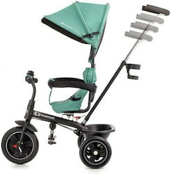 Kinderkraft Freeway Kids Tricycle with Storage Basket, Push Handle & Sunshade for 10+ Months Green