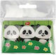 Ediglam Radiergummi-Set für Bleistifte Panda 3Stück