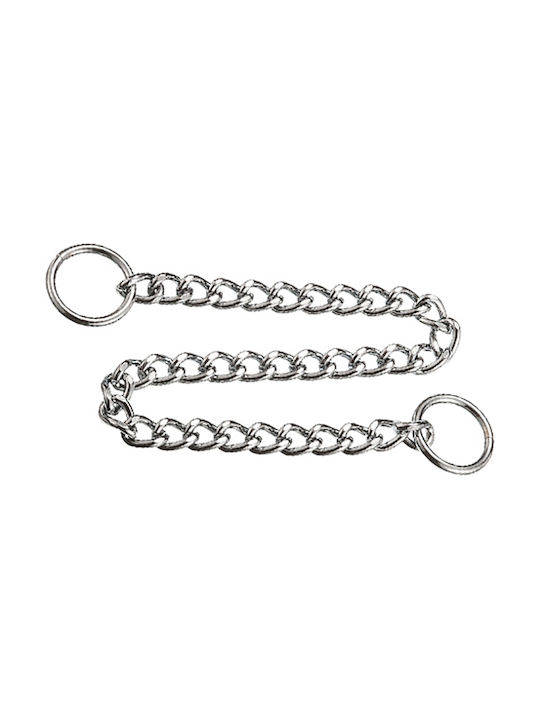 Pet Interest Flat Link Choke Chain Dog Choke Collar Chain In Silver Colour XXLarge 4mm x 70cm