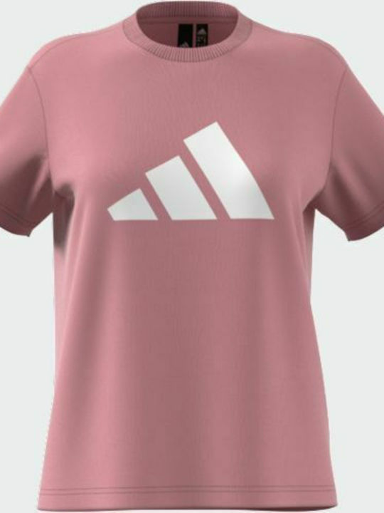 Adidas Future Icons Damen Sport T-Shirt mit V-Ausschnitt Lila