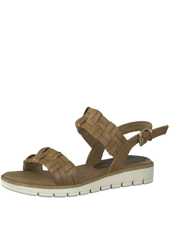 Marco Tozzi Women's Flat Sandals In Tabac Brown Colour