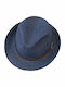 Summertiempo Wicker Women's Fedora Hat Navy Blue