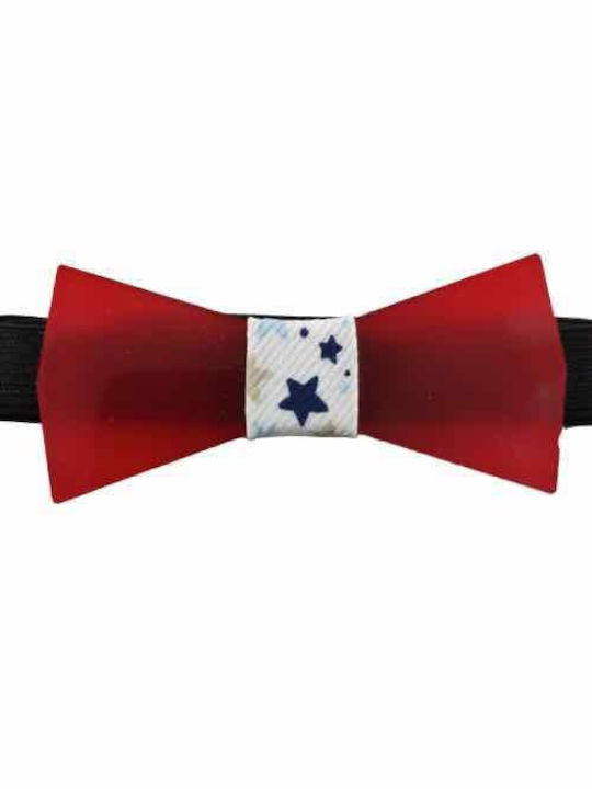 Bonjour Bebe Kids' Wooden Bow Tie Red