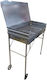 Galvanizat Grătar cu Cărbuni cu Capac 80cmx40cm