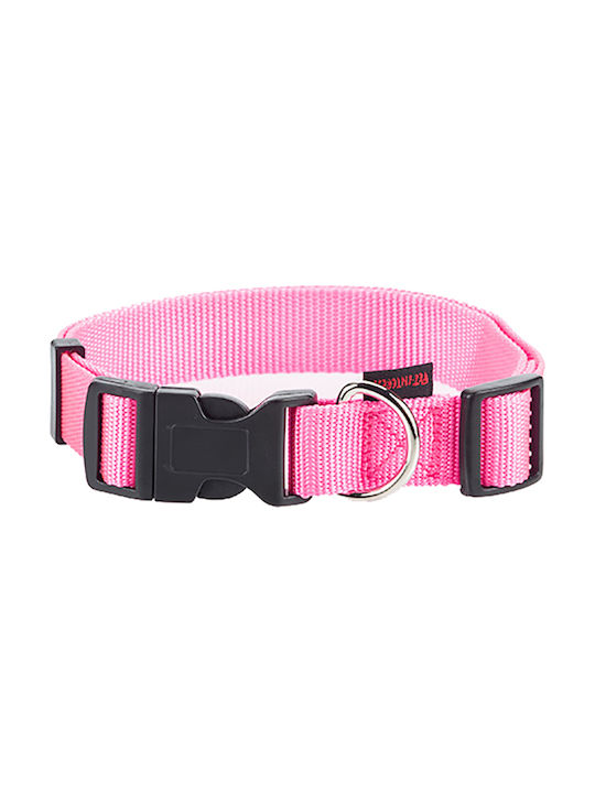 Pet Interest Plain Line Dog Collar In Pink Colour Small 15mm x 22 - 40cm