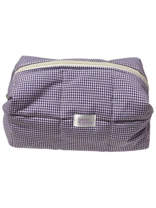 Lemon & Grace Women's Purple White Women's Water Case 26x15