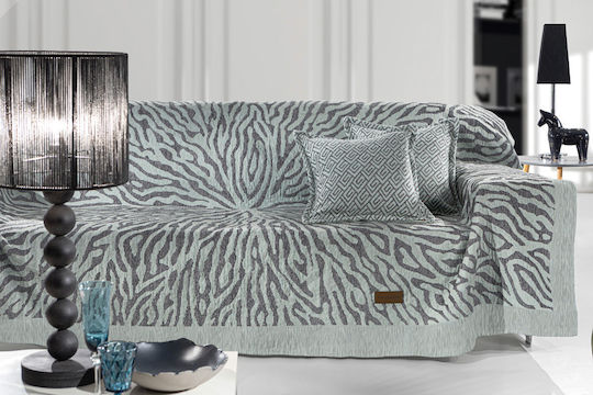 Guy Laroche Orion Sesselüberwurf Zwei Seiten Chenille 180x150cm Ocean