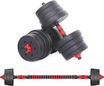 Dumbbell Set with Bar 50kg Multicolour