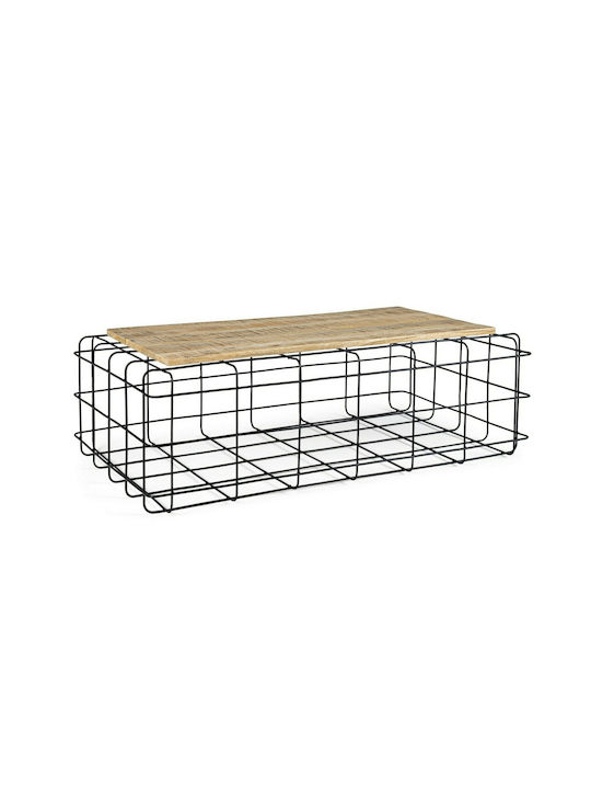 Rechteckig Couchtisch Trellis aus Massivholz Mango L110xB65xH35cm