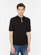 Antony Morato Men's Short Sleeve Blouse with Buttons Black