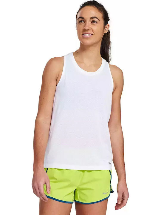 Saucony Stopwatch Singlet Μπλούζα Λευκή