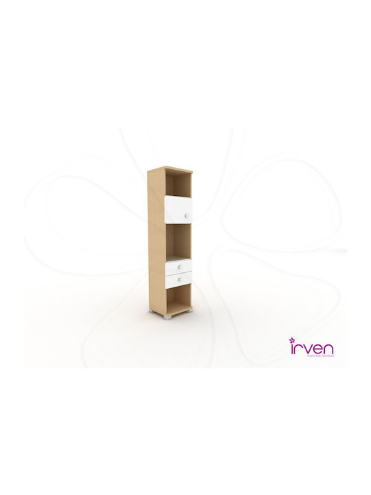 Bookie 04 Βιβλιοθήκη Δαπέδου Ξύλινη Πορτοκαλί 45x39x185cm