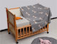 Liolios Home Κουβέρτα Αγκαλιάς & Λίκνου Giraffe Γκρι 80x100εκ.