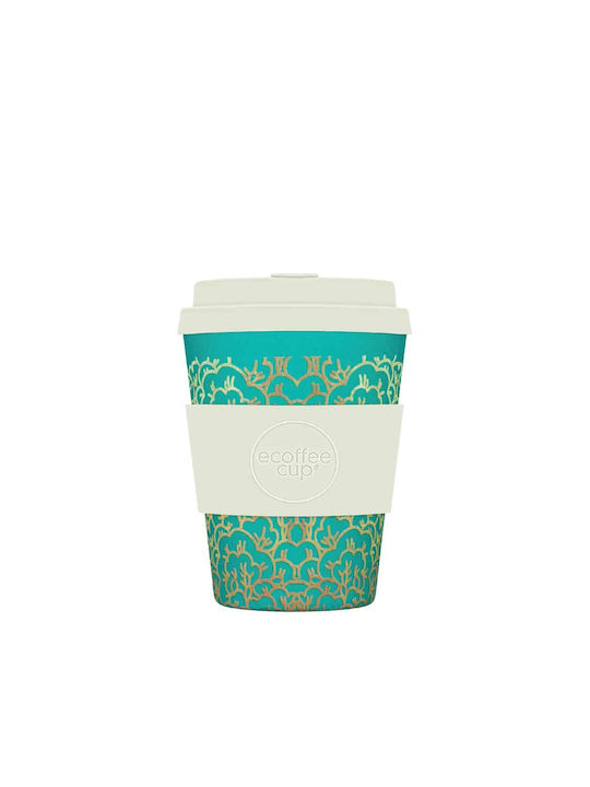 Ecoffee Cup Saint Louis Κούπα Μπαμπού με Καπάκι Λευκή 340ml