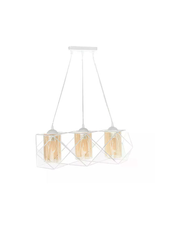 Pendant Light Three-Light for Socket E27 White