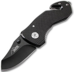 Alpin Tactical Pocket Knife Survival Black with Blade made of Stainless Steel in Sheath