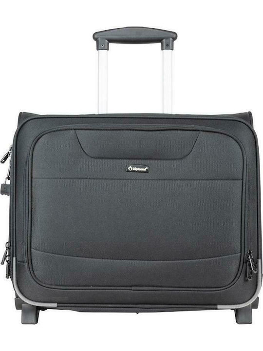 Diplomat ZC6019 Cabin Travel Suitcase Fabric Black with 2 Wheels Height 46cm 6019-45