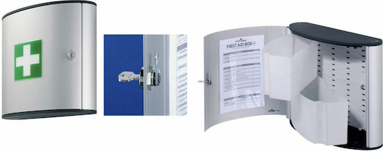 Durable Erste-Hilfe-Set M Metallisches Erste-Hilfe-Set Wandhalterung mit Schloss