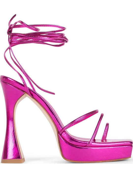 Jeffrey Campbell Primadonna Leder Sandalen Rosa
