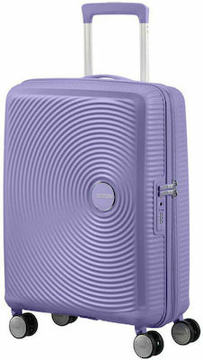 American Tourister Soundbox Spinner Βαλίτσα Καμπίνας με ύψος 55cm σε Λιλά χρώμα