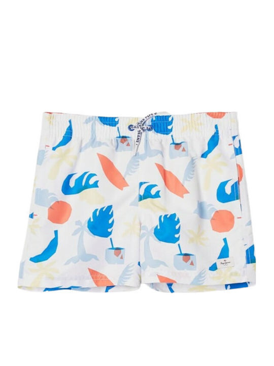 Pepe Jeans Kids Swimwear Swim Shorts White