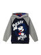 Kinder-Sweatshirt mit Kapuze Marineblau